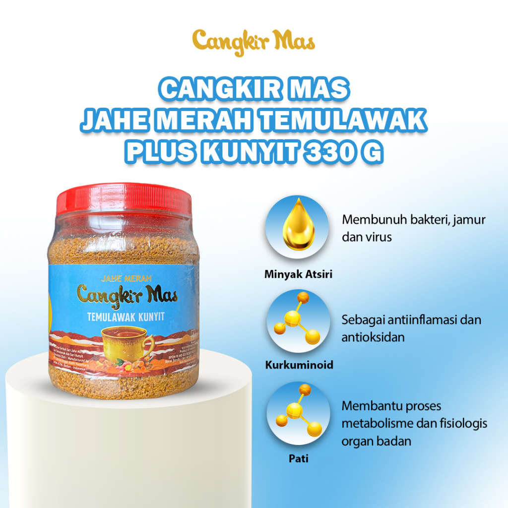 

CANGKIR MAS Jahe Merah Temulawak Kunyit 330gr