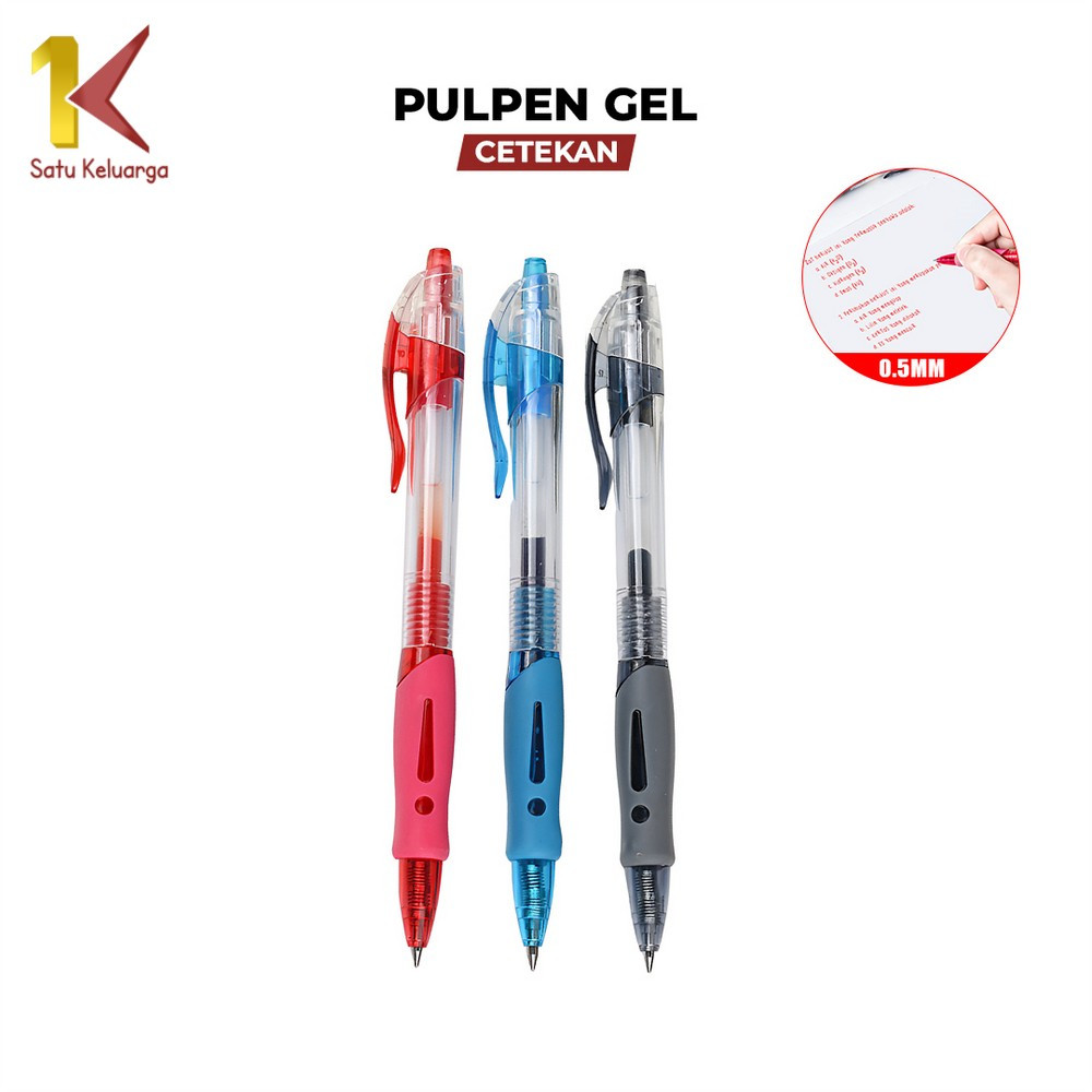 

Satu Keluarga Pulpen Cetekan 0.5mm A105 Pulpen Mekanik Standar Tinta Cair Alat Tulis Kantor Sekolah