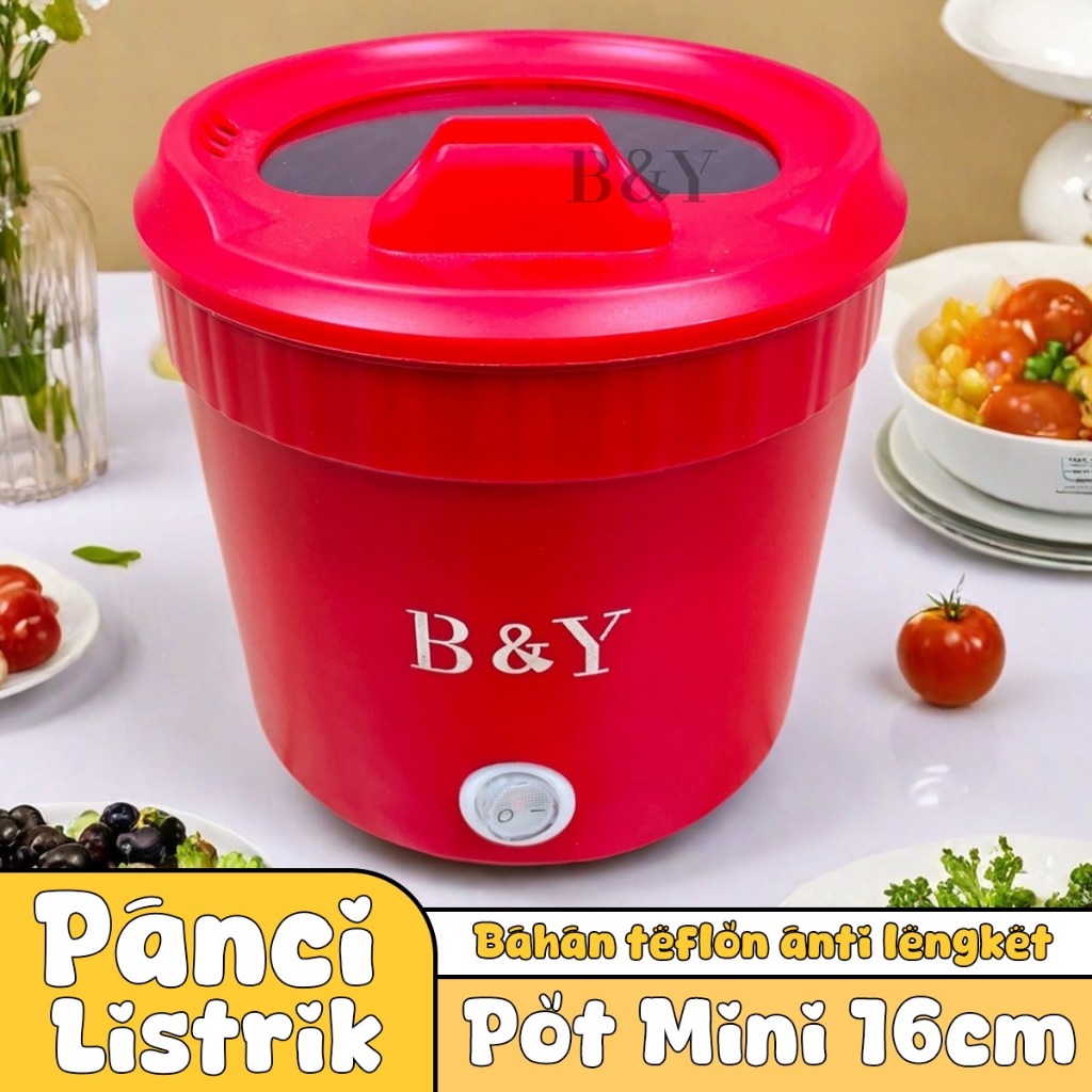 Alat Masak Mini / Panci Listrik Mini Teflon / Panci Listrik 0,8L / Panci Masak Listrik Mini