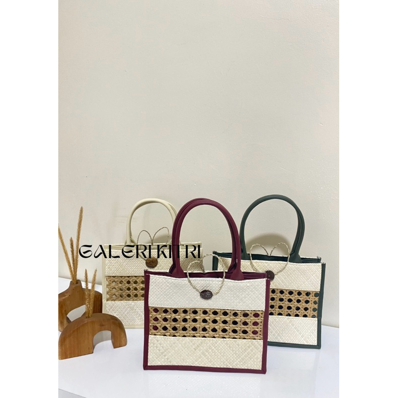 Hampers Pandan Bambu/Tas Hampers/Tas hari raya/Tas Natal/Hampers Natal/Hampers Imlek/Hampers/Kerajin