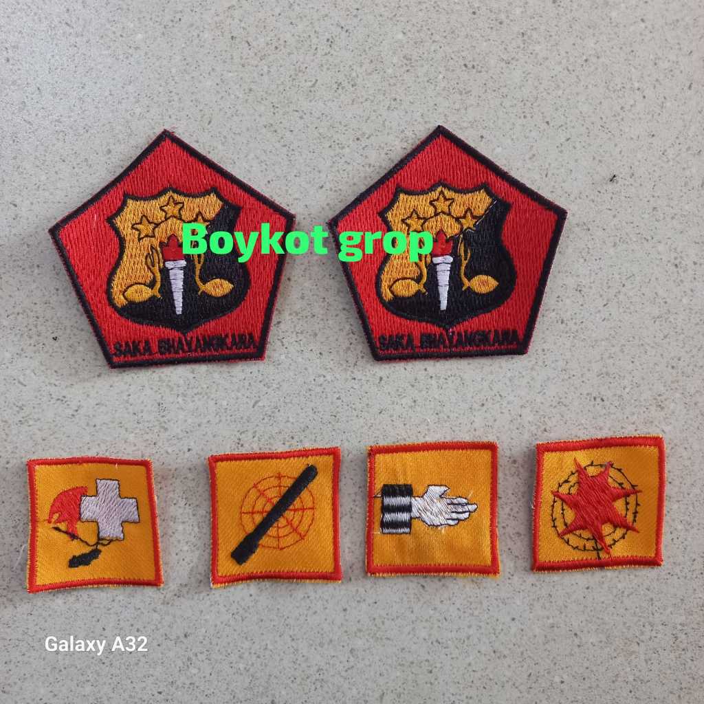 Badge saka bhayangkara saka krida bordir bijian