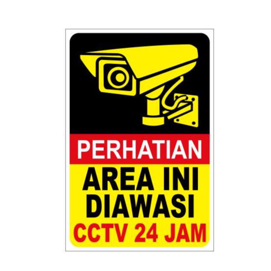 

Stiker Vinyl Pantauan CCTV 24 Jam / Sticker CCTV 24 Jam / Stiker Label CCTV - SIAP KIRIM