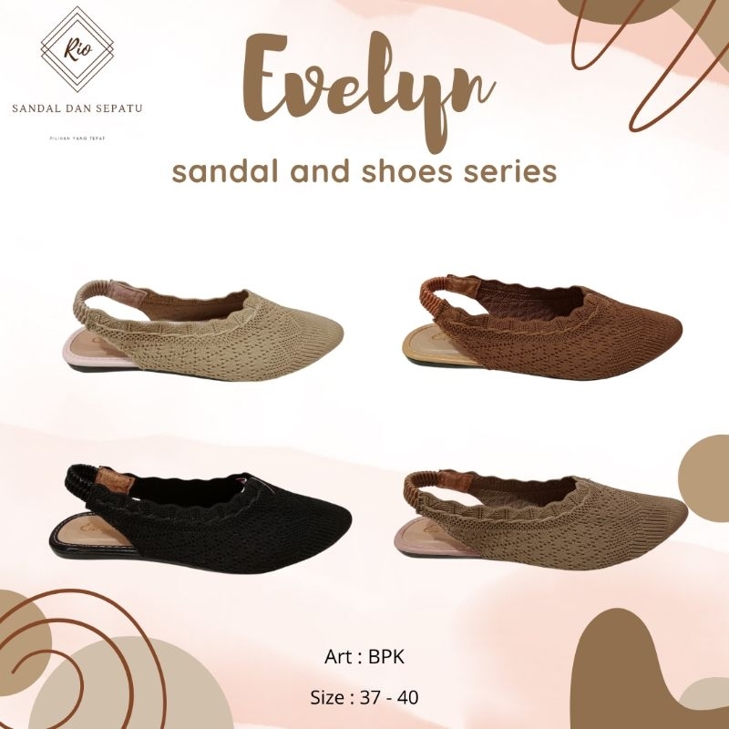 Pentofel Rajut Wanita // Flatshoes rajut Evelyn