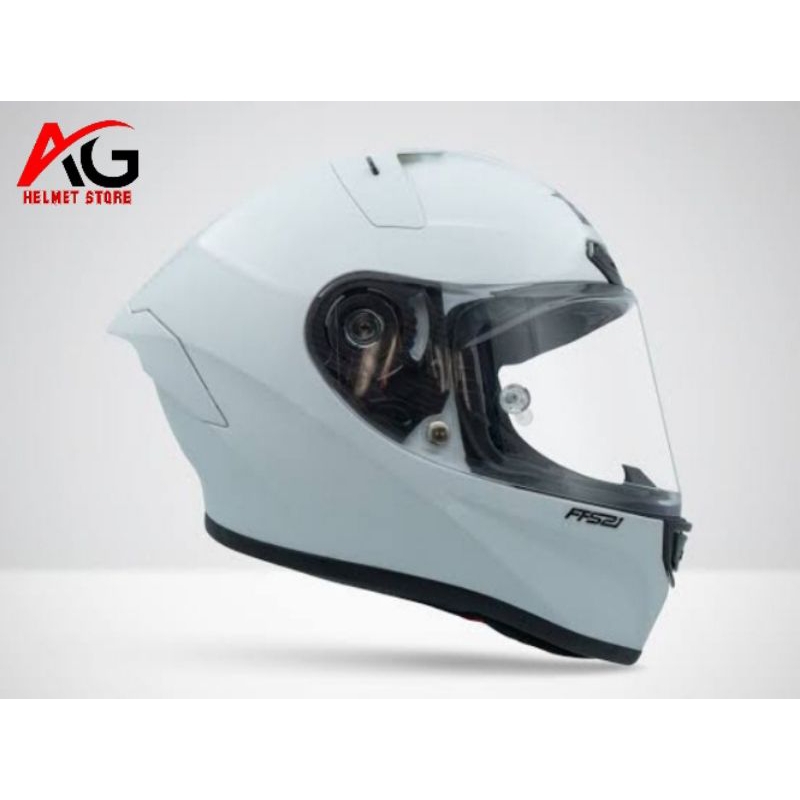helm full face RSV FFS21 solid glossy original terbaru hitam/putih/abu-abu
