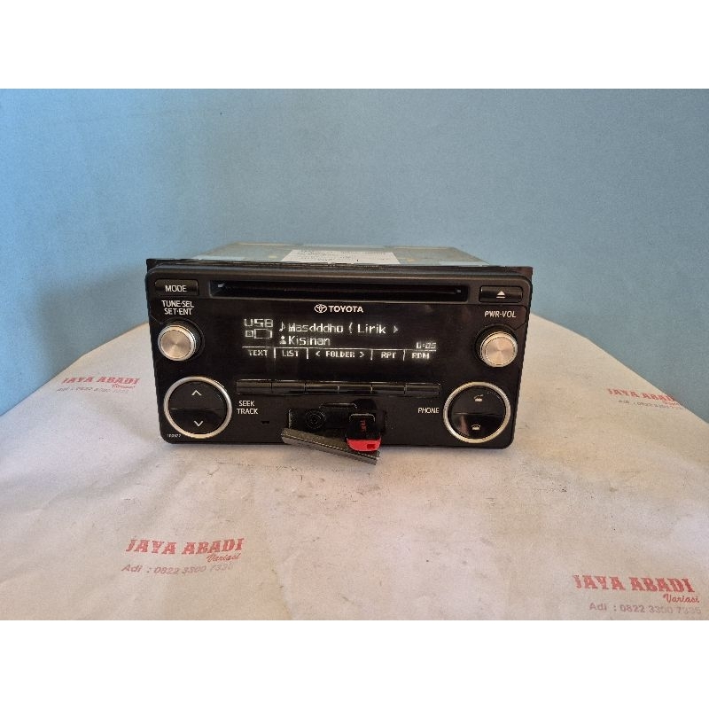 head unit Fujitsu Ten standar bawaan Avanza G tahun 2017