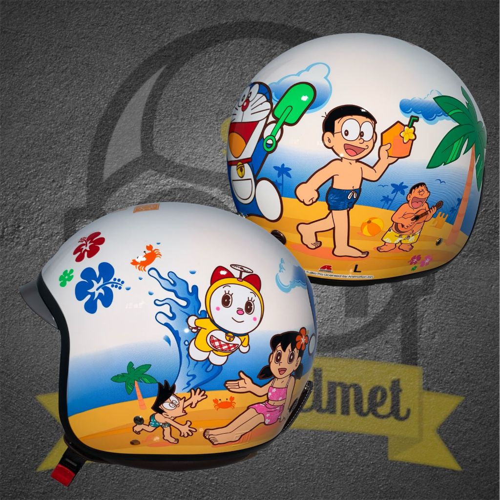 HELM MDS MAGNUM MDS RETRO MDS BOGO DORAEMON ORIGINAL