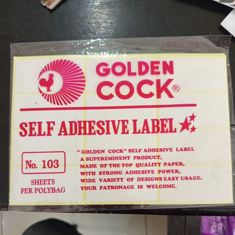 Label Golden Cock No 103 Murah Meriah