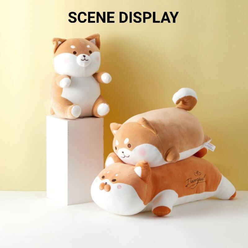 Miniso x Bonbox Shiba Inu Plush Toy / Boneka anjing hewan Mainan anak