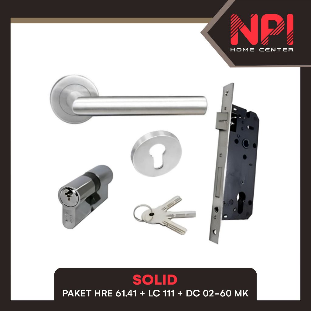 Solid - Paket Gagang Pintu / Handle Set Hre 61.41 Hre61.41 Us26D