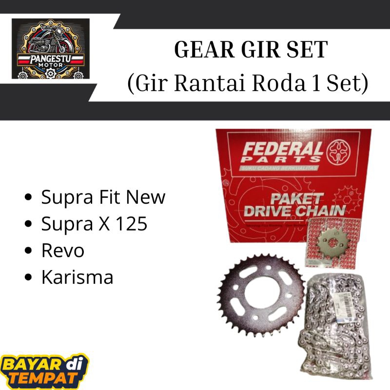 Gear Gir Set Karisma Supra X 125 Supra Fit New (KTL) FEDERAL
