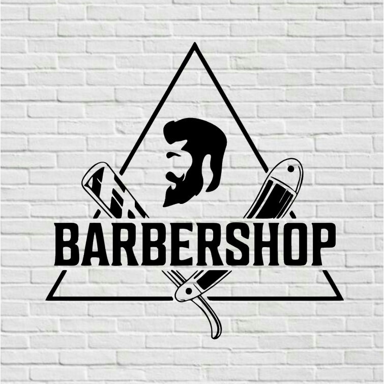 Sticker Dinding Barbershop Keren - Stiker Potong Rambut