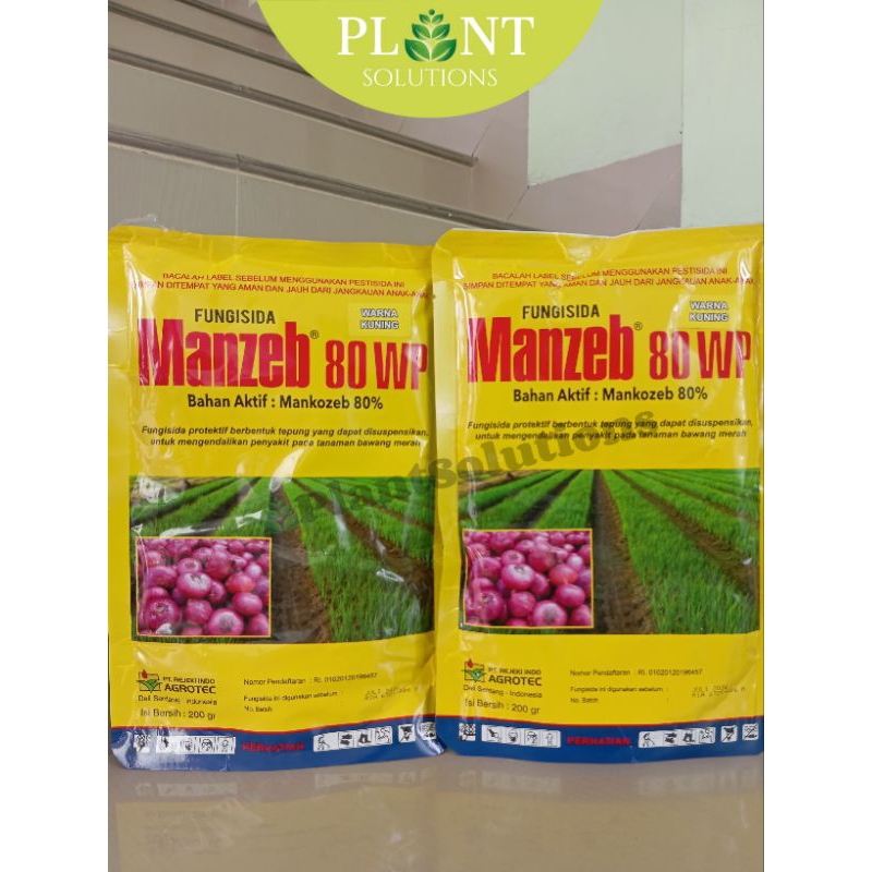 Fungisida Manzeb Kuning 80wp 200GR Mencegah Pertumbuhan Jamur
