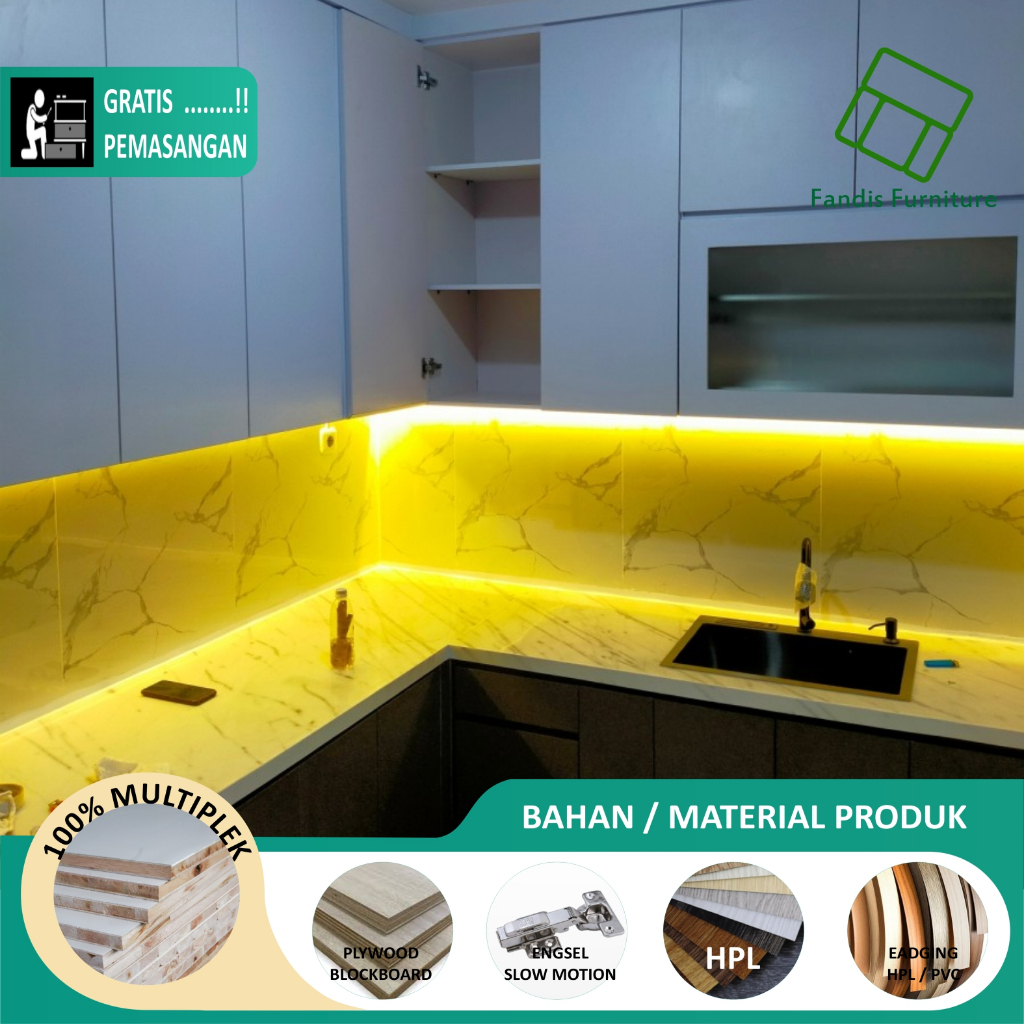 Kitchen set custom | Kitchen set | Kitchen set dapur minimalis | Kabinet dapur / Lemari dapur