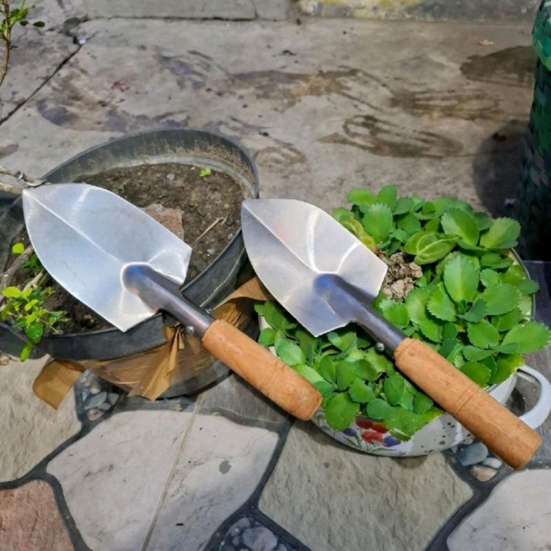 sekop mini bahan baja anti lengket - alat gali tanah bahan baja