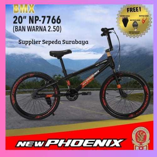 NP 7766 SEPEDA ANAK LAKI BMX PHOENIX 7766 UKURAN 20 INCH BAN 2.50,SEPEDA READY SIAP KIRIM - NEW