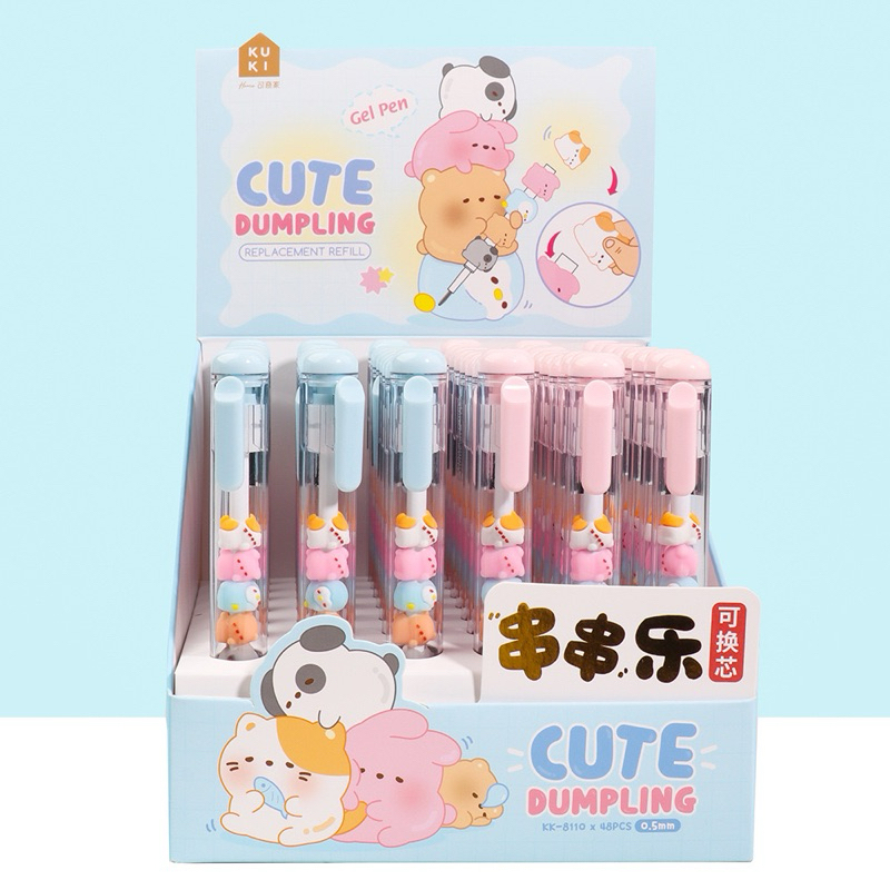 

Cute Dumpling Pen Pulpen Mekanik Pena Dumpling Lucu 0.5mm Alat Tulis #t039