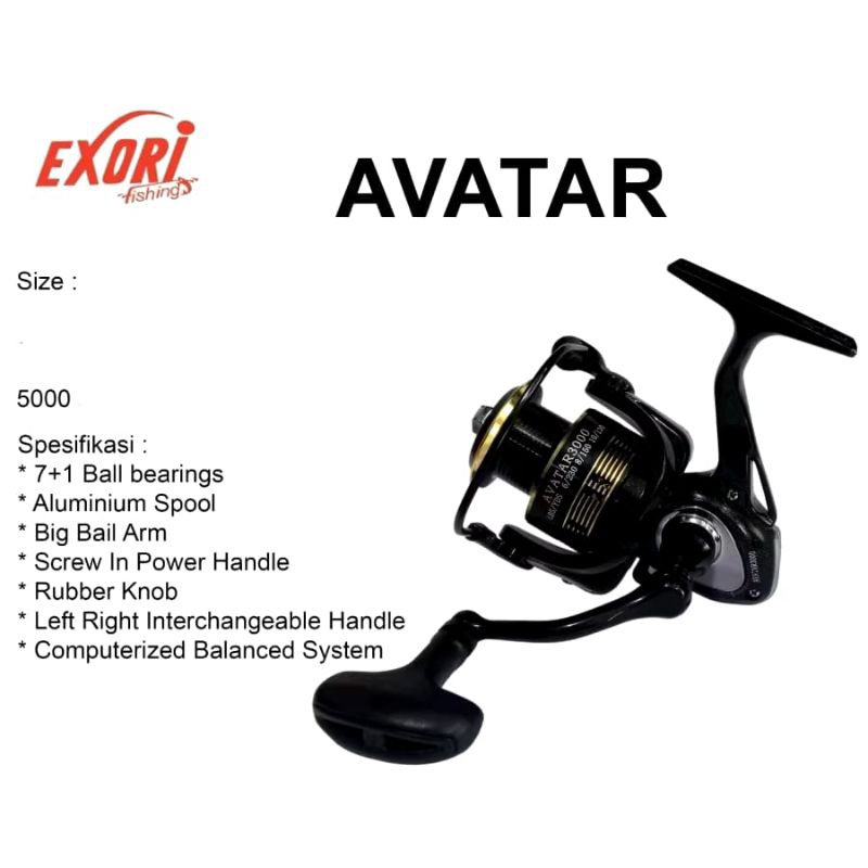 reel pancing power handle Exori avatar size 5000