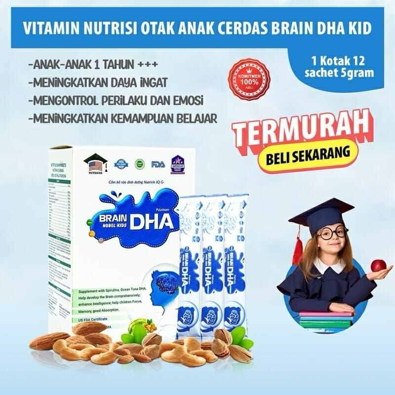 

SUSU DHA BRAIN KIDS Nutrisi Pelengkap Untuk Otak Anak - 1 Box Herbal