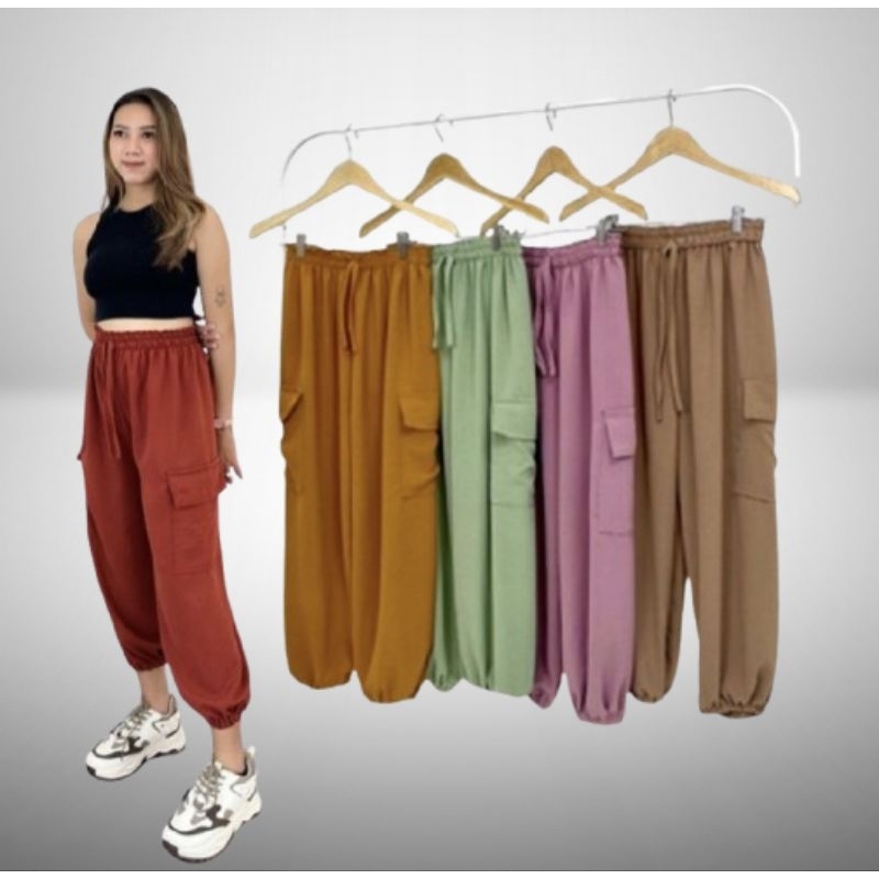 Joger Pants Cargo Crinkle