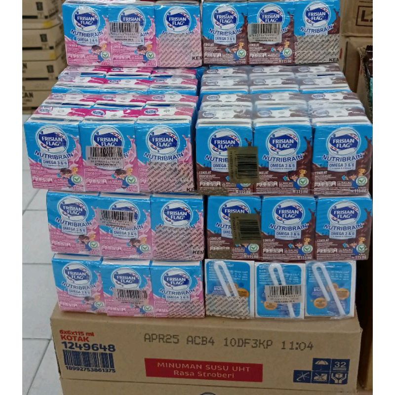 

Frisian Flag 115 ml isi 6 coklat/strawberry