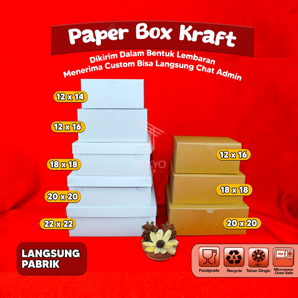 KATERING BOX TEBAL 325 GSM /KOTAK NASI KRAFT/KATERING BOX/DUS NASI