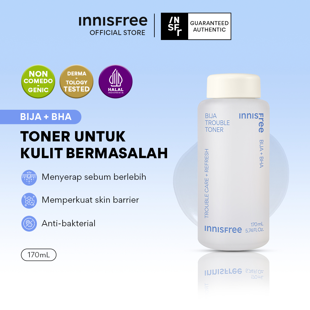 Innisfree Bija Trouble Toner 170ml - Toner untuk Kulit Berjerawat