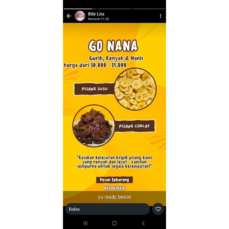 

Pisang Go Nana 4 pak