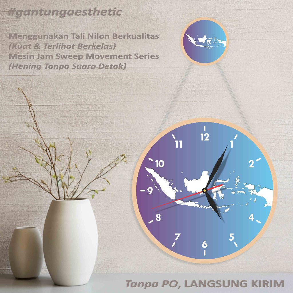 Jam Dinding Peta Dunia 30cm Hiasan Dinding Ruang Kelas/keluarga Dekorasi Pajangan Dinding Aesthetic