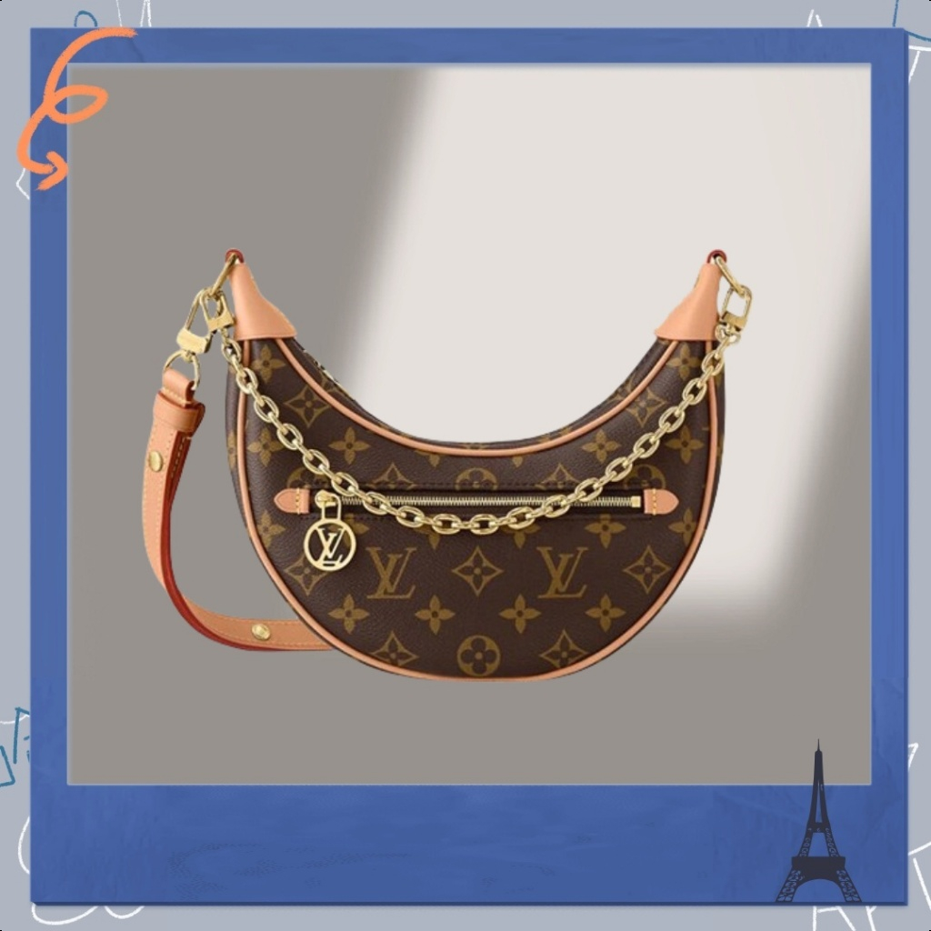 [100% Original] LV Louis Vuitton LOOP Tas selempang/Tas wanita LV/Underarm Bag  [Box + dust bag]