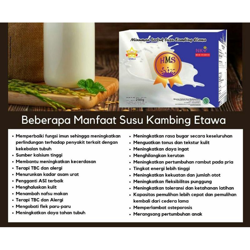 

Susu bubuk kambing etawa HMS plus colostrum