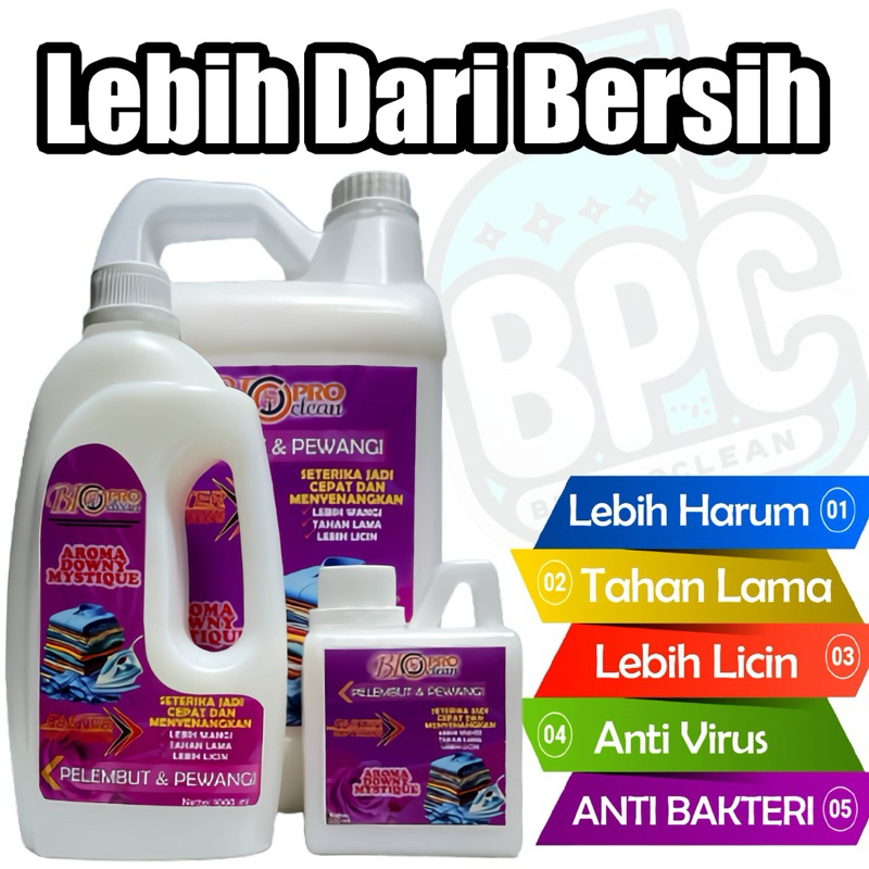 BIOPROCLEAN PEWANGI PELEMBUT PAKAIAN AROMA DOWNY 1 LITER