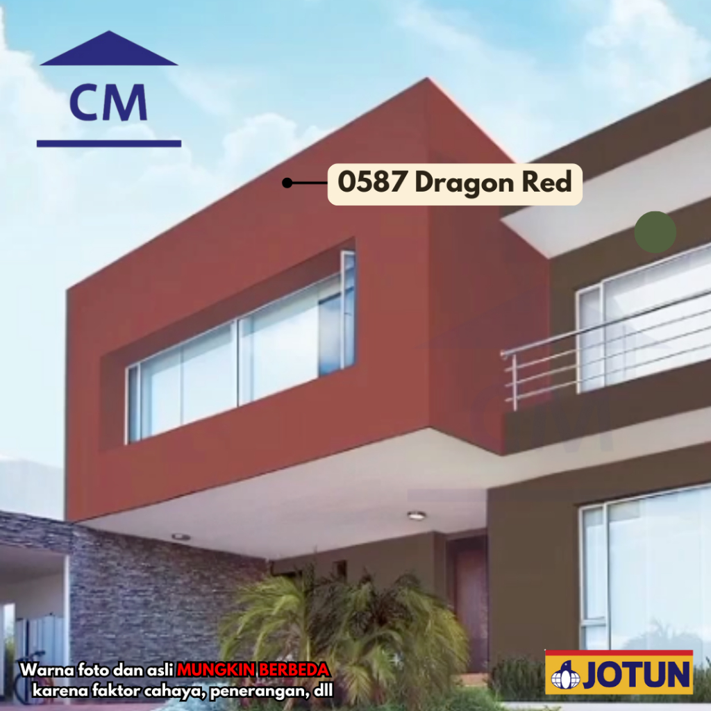 JOTUN 0587 DRAGON RED (WARNA Maroon Estetik) Kemasan Galon - CAT TEMBOK INTERIOR DAN EXTERIOR (Klik 