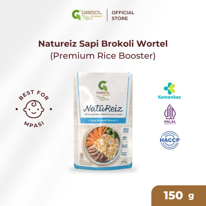 

GASOL Natureiz Premium Rice Booster Sapi, Brokoli, dan Wortel 150gr