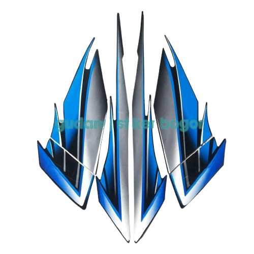 striping stiker motor honda tiger 2005 full hitam-biru