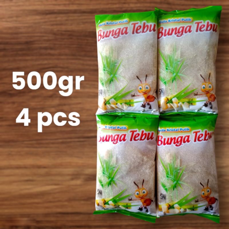 

Termurah (Paket 4 pcs) Gula Tebu Gula Kristal Putih 500 gr