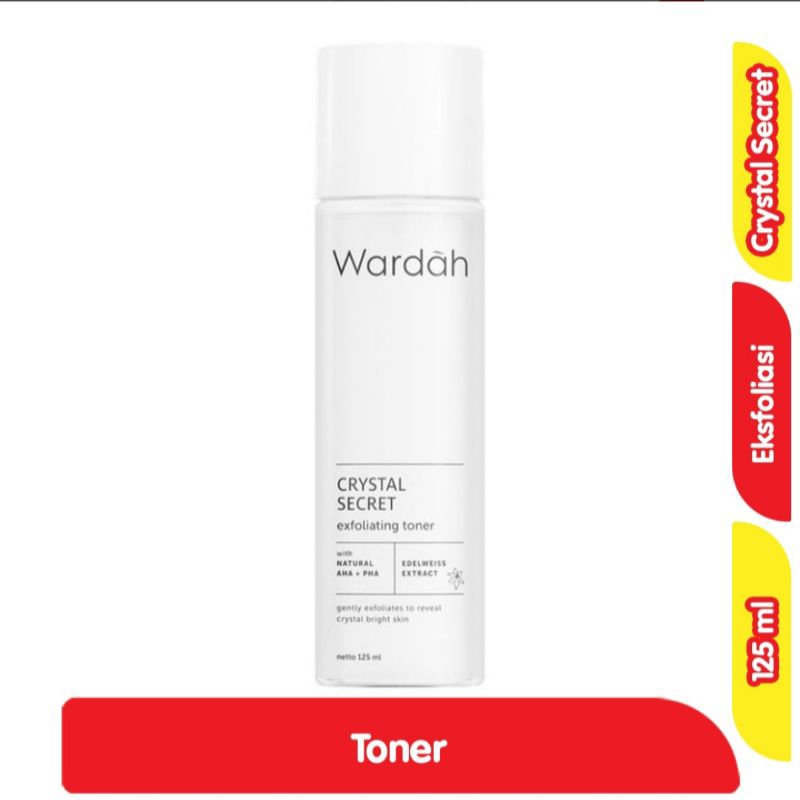 WARDAH CRYSTAL SECRET exfoliating toner eksfoliasi wajah 125ml