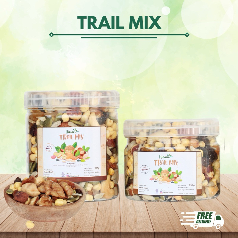 

Trail Mix Cemilan Sehat Mixed Nuts Dried Fruits dan Seeds Campuran Kacang Biji-bijian Buah Kering Halal