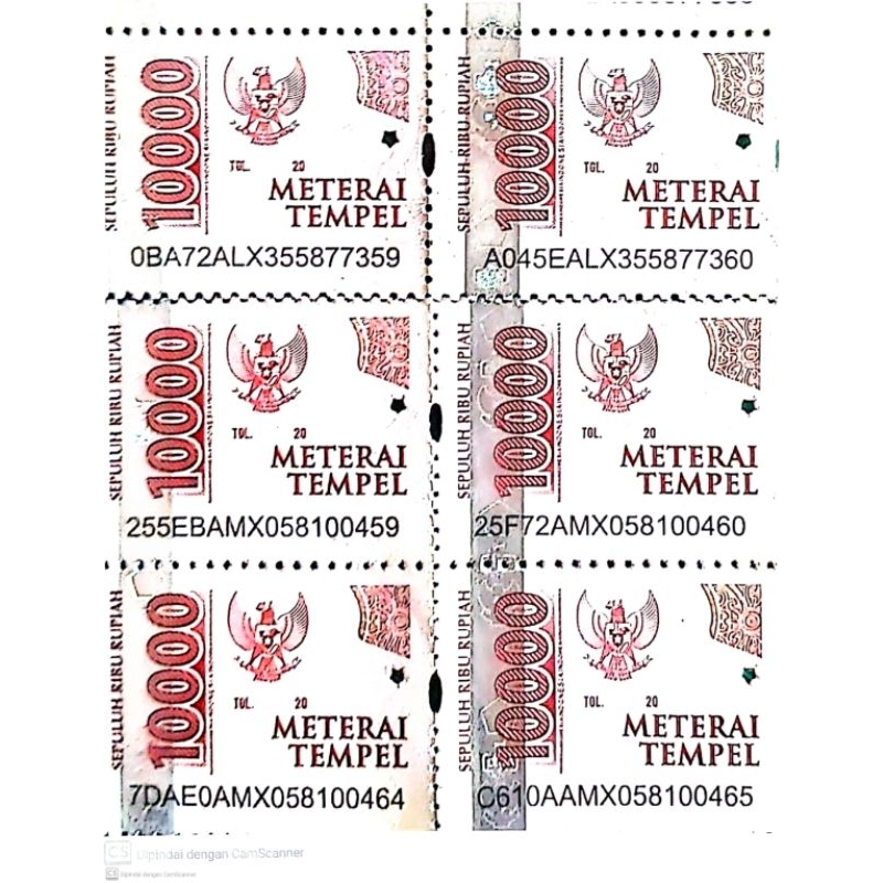 

Meterai Tempel 10.000, Desain 2021 # Seri Meterai, Asli.