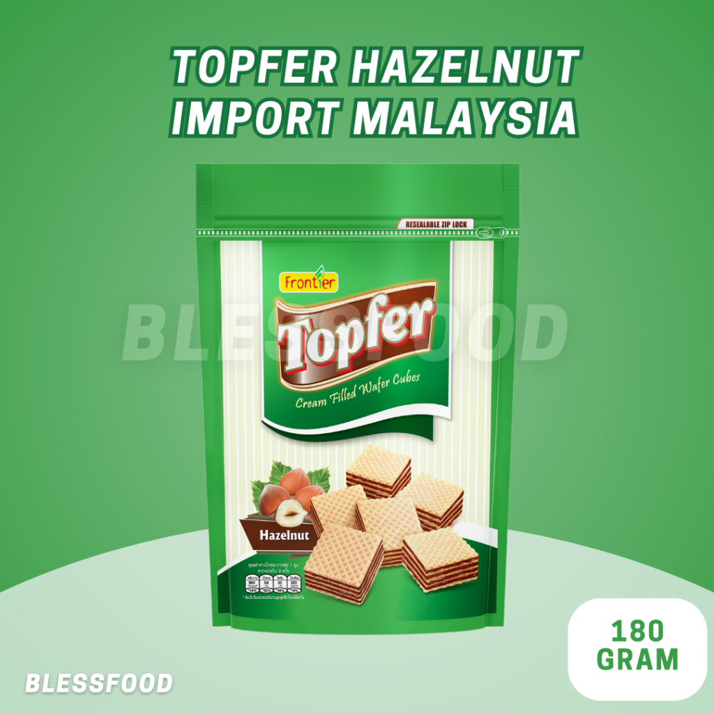 

Topfer Hazelnut Wafer Cube Import Malaysia 180 Gram Original