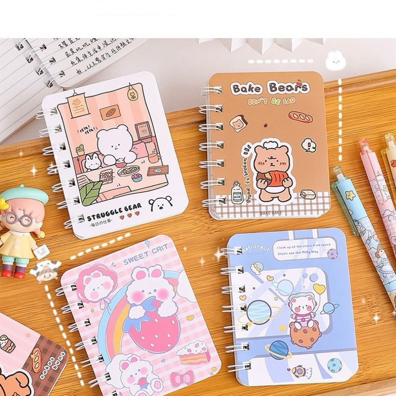 

Notebook Mini A7 Buku Tulis Sekolah Book Catatan Kecil 80 Lembar Motif Beruang #KS014