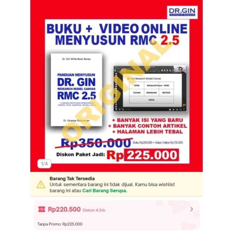 Buku Panduan Menyusun Dr. Gin Research Model Canvas RMC 2.5