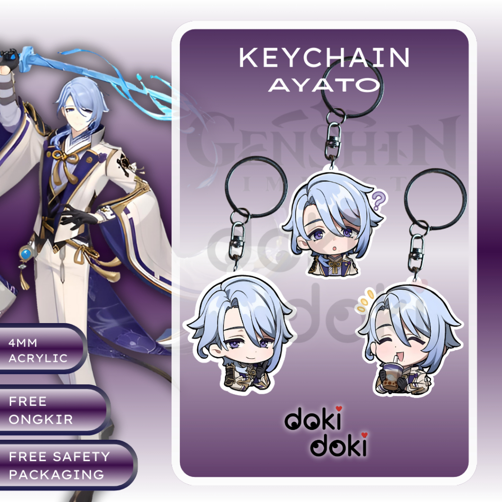GANTUNGAN KUNCI KEYCHAIN KAMISATO AYATO GENSHIN IMPACT