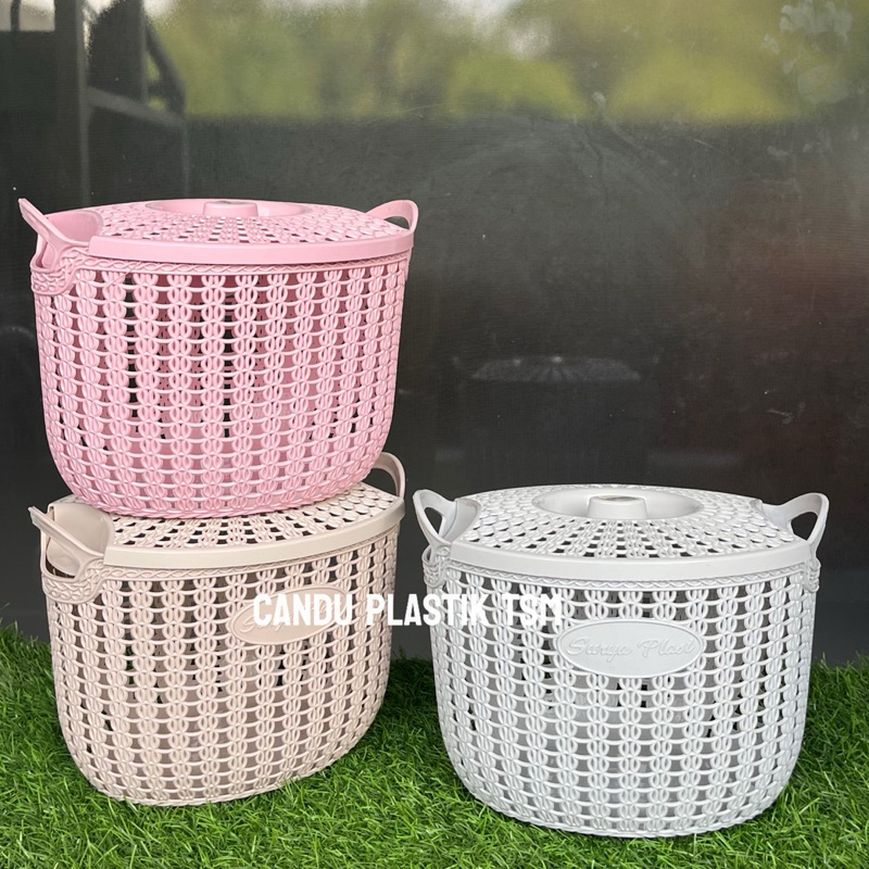 (6 PCS) Keranjang Opaz Surya Plast / Keranjang Tutup Serbaguna / Wadah Berkat Hajatan