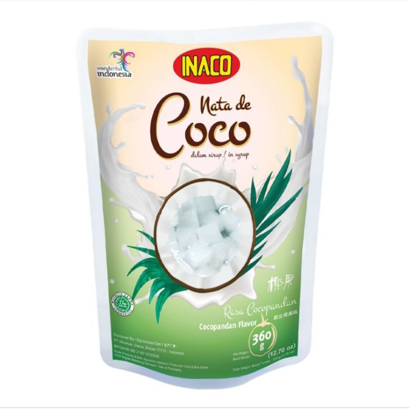 

Inaco Nata de Coco dalam Sirup Rasa Cocopandan Pouch 360 g