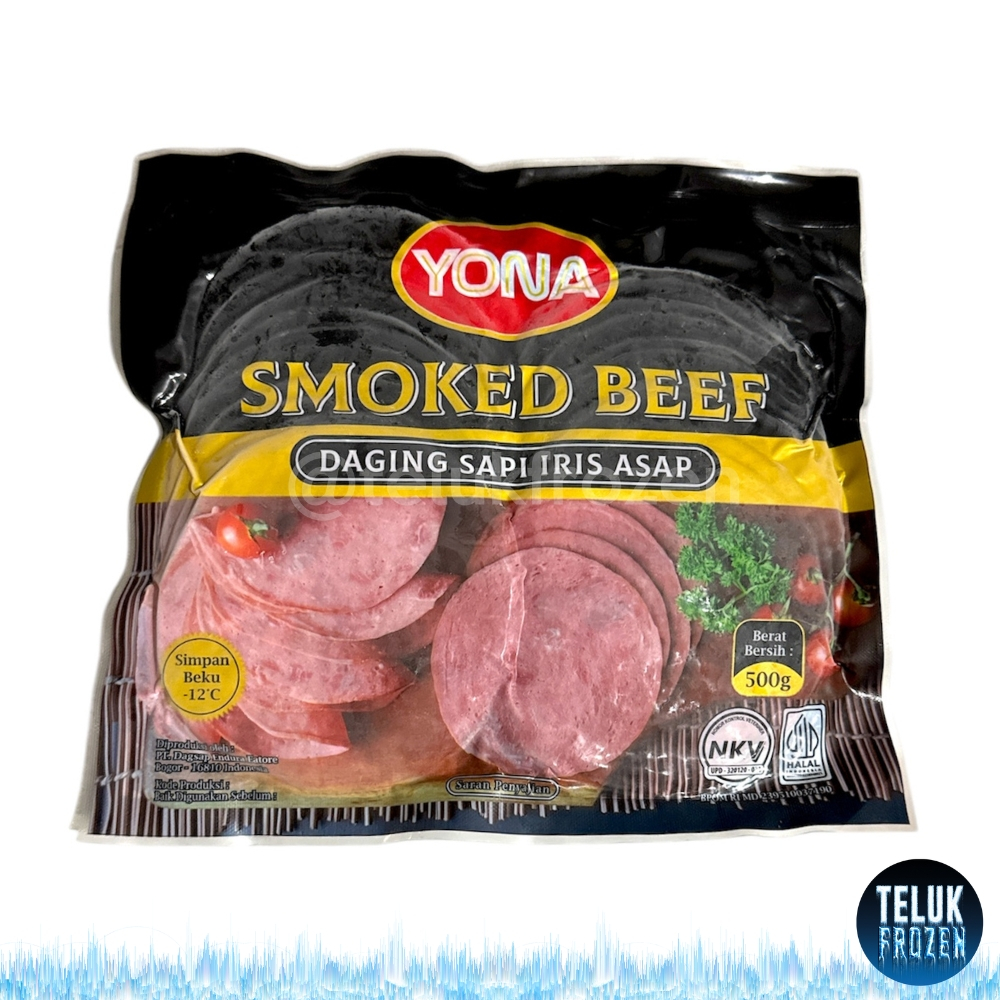 

Yona Smoked Beef 500g Daging Sapi Iris Asap 500 gr gram Halal Isian Burger Smoke Premium Patty Patties