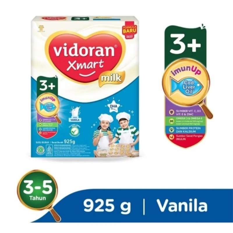 

Susu Vidoran Xmart 3+ Vanila 925gr