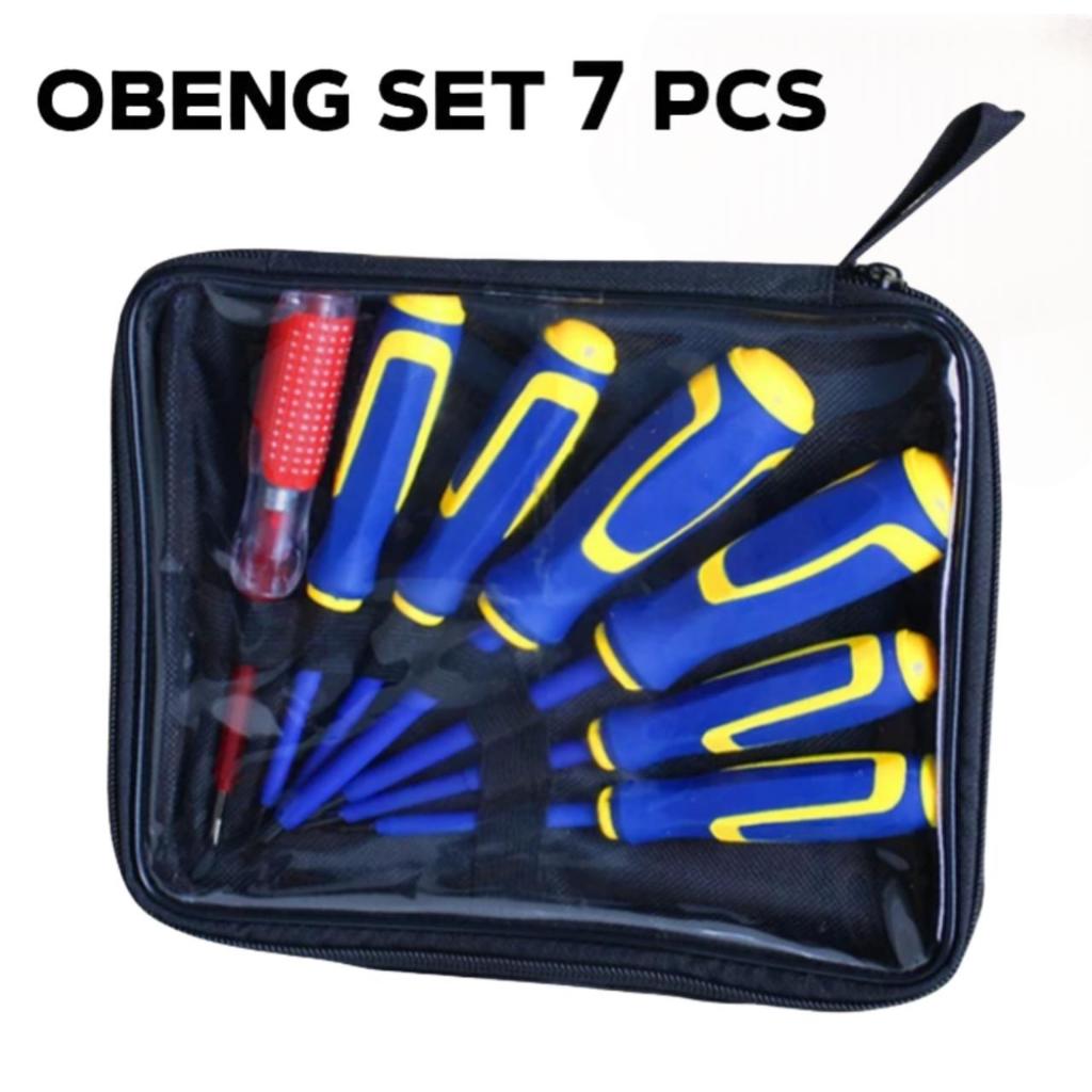 Obeng Listrik Set 7 Pcs Obeng Plus Minus Dan Tespen Obeng Set Tespen Obeng Set Bebas Ongkir 