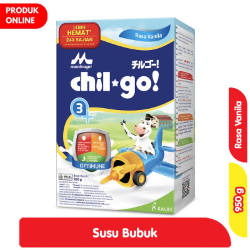 

Morinaga chil-go 3+ Susu Bubuk Pertumbuhan Anak Vanila 950 g