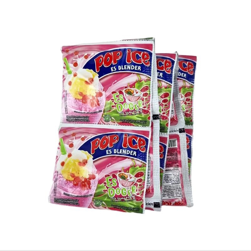 

Pop Ice Milk Shake Powder - Rasa Es Doger (1 renceng/10 sachet)