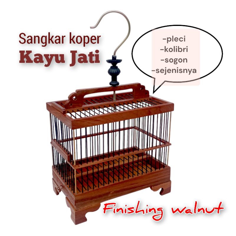 Sangkar Jalan Pleci Kayu Jati Mini Sangkar Burung Pleci Kotak Kecil Sangkar Travel Pleci Murah